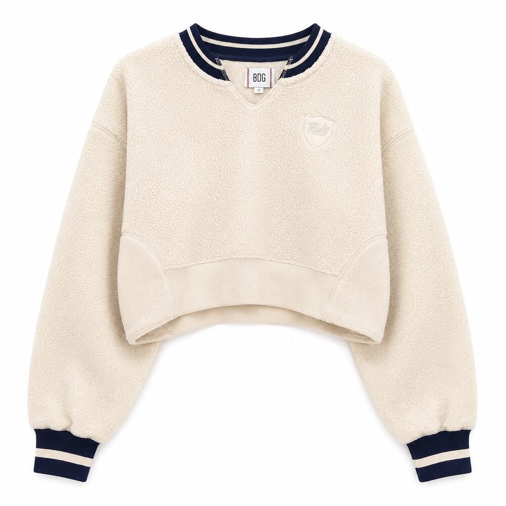 Urban outfitters BDG cropped Sherpa sweatshirt women’s S